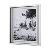 Farm View II by Mercana Studio a Hand Embellished Textured Framed Art Print Matted under Glass by Mercana at Eve Furniture