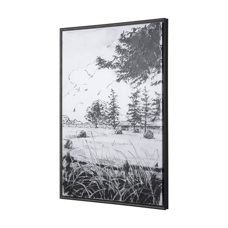 Farm View II by Mercana Studio a Hand Embellished Textured Framed Canvas by Mercana at Eve Furniture