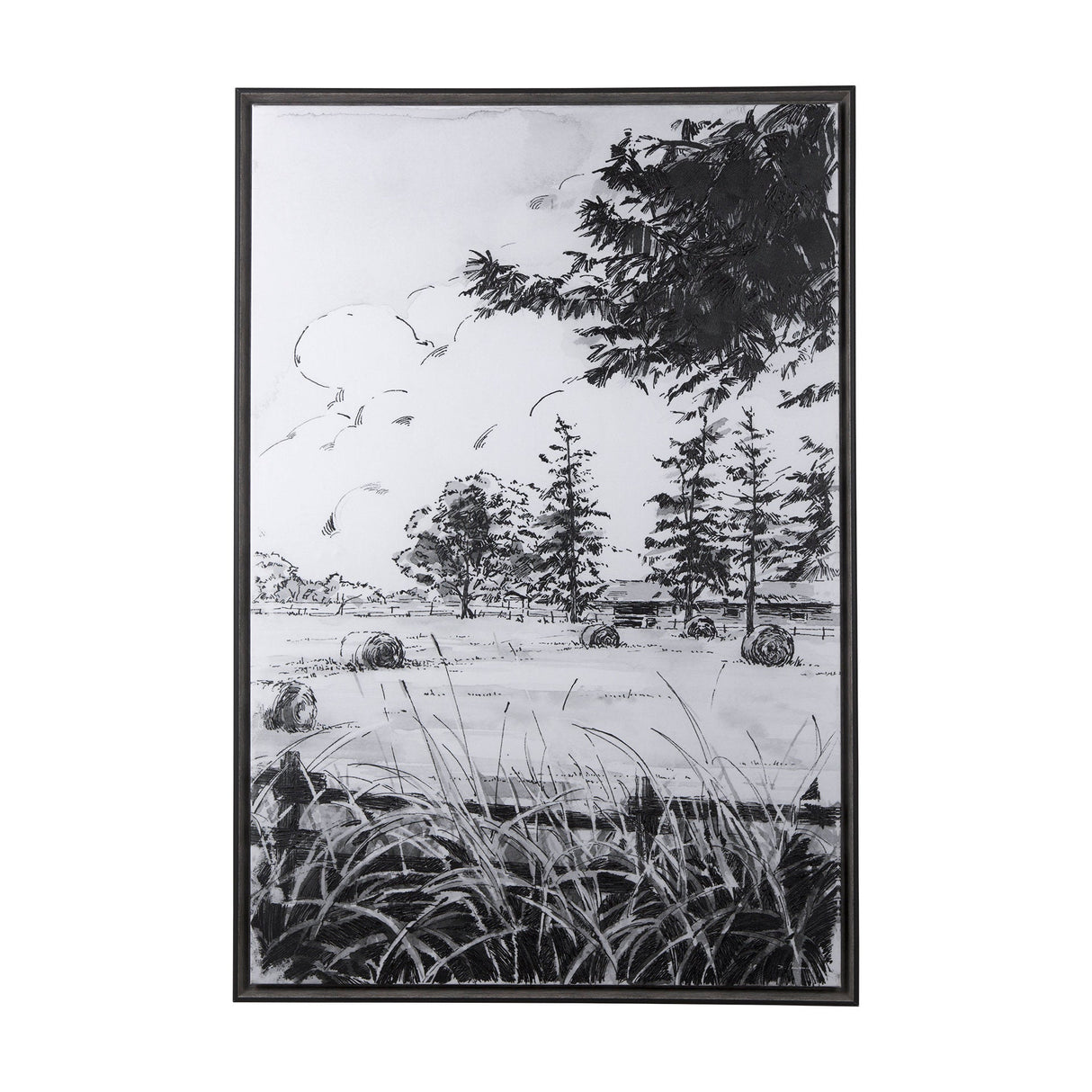 Farm View II by Mercana Studio a Hand Embellished Textured Framed Canvas by Mercana at Eve Furniture