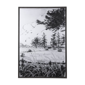 Farm View II by Mercana Studio a Hand Embellished Textured Framed Canvas by Mercana at Eve Furniture