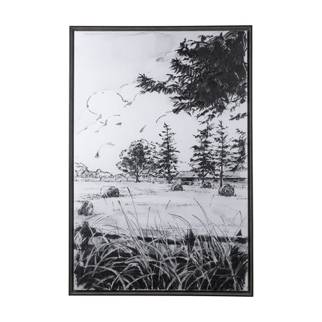 Farm View II by Mercana Studio a Hand Embellished Textured Framed Canvas by Mercana at Eve Furniture