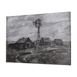 Farm view sketch I by Mercana Studio a Hand Embellished Textured Canvas by Mercana at Eve Furniture