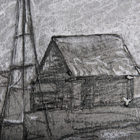 Farm view sketch I by Mercana Studio a Hand Embellished Textured Canvas by Mercana at Eve Furniture