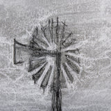 Farm view sketch I by Mercana Studio a Hand Embellished Textured Canvas by Mercana at Eve Furniture