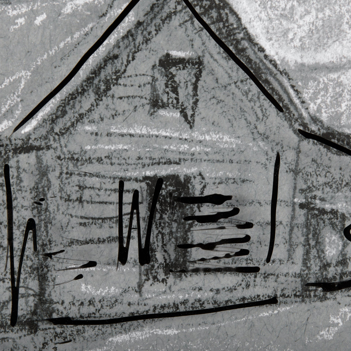 Farm view sketch I by Mercana Studio a Hand Embellished Textured Framed Art Print Matted under Glass by Mercana at Eve Furniture