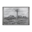 Farm view sketch I by Mercana Studio a Hand Embellished Textured Framed Art Print Matted under Glass by Mercana at Eve Furniture