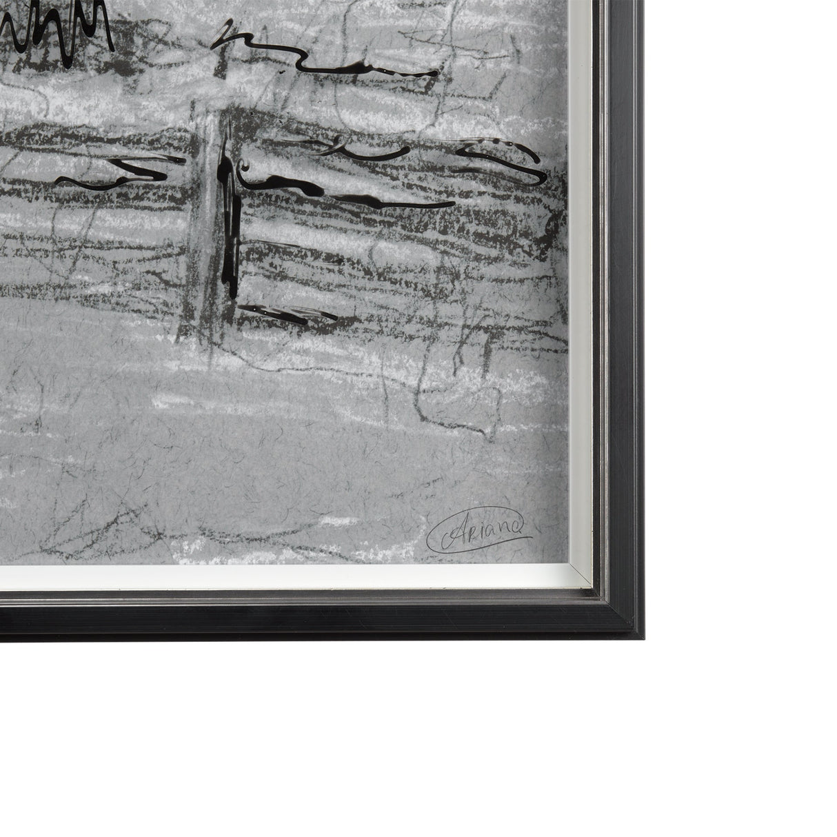 Farm view sketch II by Mercana Studio Hand Embellished Textured Framed Art Print Matted under Glass by Mercana at Eve Furniture