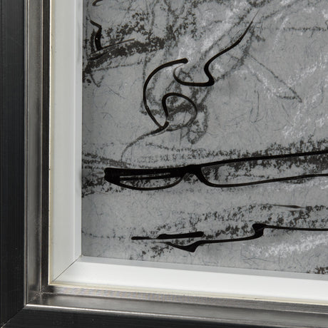 Farm view sketch II by Mercana Studio Hand Embellished Textured Framed Art Print Matted under Glass by Mercana at Eve Furniture