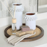 Farmhampton Large Gray Spoked Ceramic Vase by Mercana at Eve Furniture