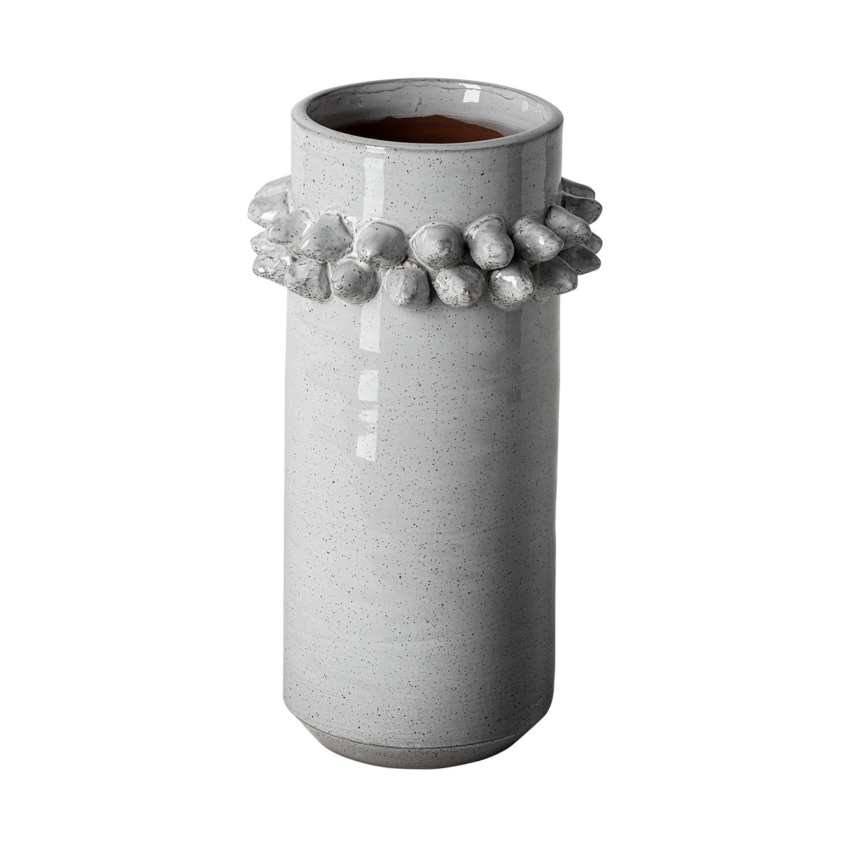 Farmhampton Large Gray Spoked Ceramic Vase by Mercana at Eve Furniture