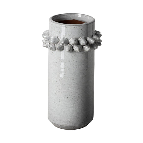 Farmhampton Large Gray Spoked Ceramic Vase by Mercana at Eve Furniture