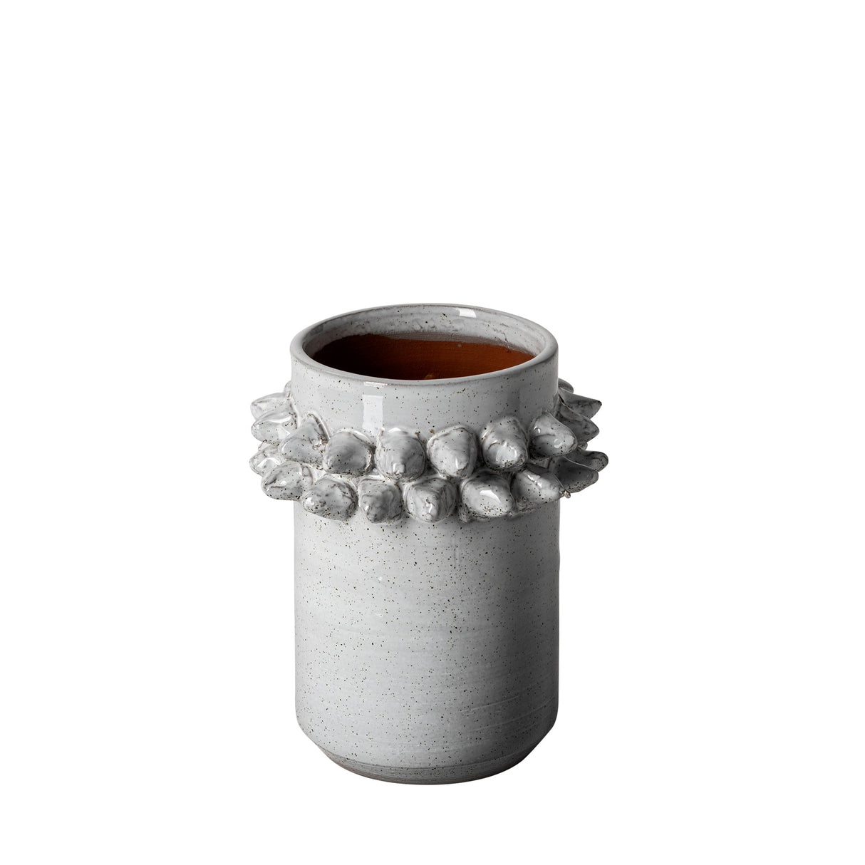 Farmhampton Small Gray Spoked Ceramic Vase by Mercana at Eve Furniture
