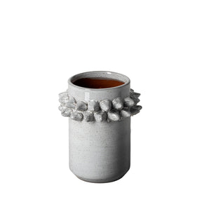 Farmhampton Small Gray Spoked Ceramic Vase by Mercana at Eve Furniture