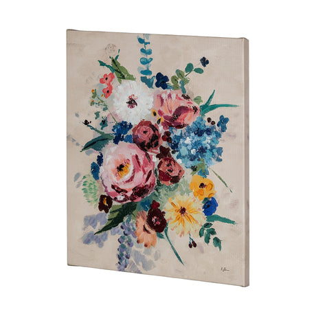 Farmhouse Flowers I by Barbara Fleming a Hand Embellished Textured Canvas by Mercana at Eve Furniture