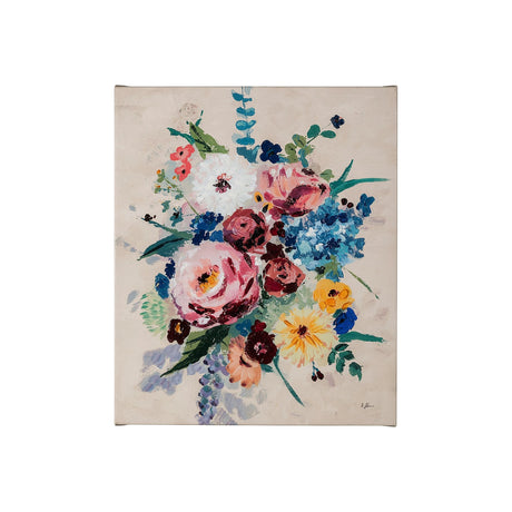 Farmhouse Flowers I by Barbara Fleming a Hand Embellished Textured Canvas by Mercana at Eve Furniture