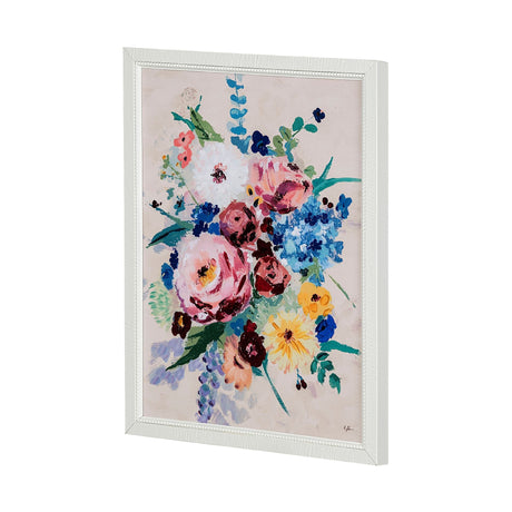 Farmhouse Flowers I by Barbara Fleming a Hand Embellished Textured Framed Art Print by Mercana at Eve Furniture