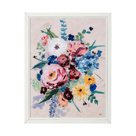 Farmhouse Flowers I by Barbara Fleming a Hand Embellished Textured Framed Art Print by Mercana at Eve Furniture