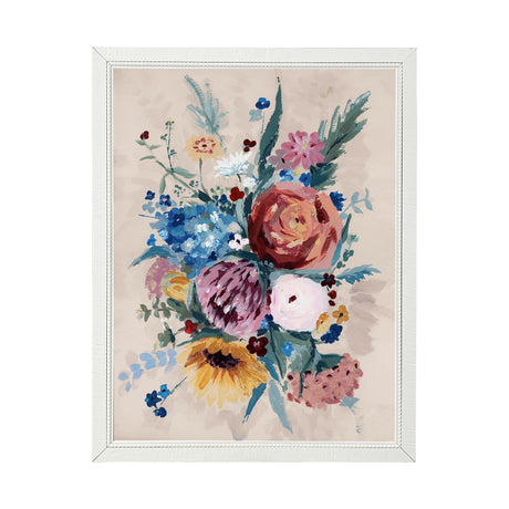 Farmhouse Flowers II by Barbara Fleming a Hand Embellished Textured Framed Art Print by Mercana at Eve Furniture