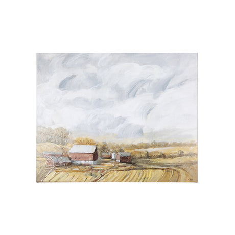 Farmland view I by Mercana Studio a Hand Embellished Textured Canvas by Mercana at Eve Furniture