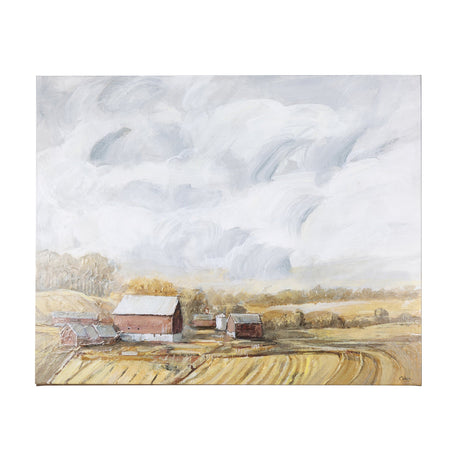 Farmland view I by Mercana Studio a Hand Embellished Textured Canvas by Mercana at Eve Furniture