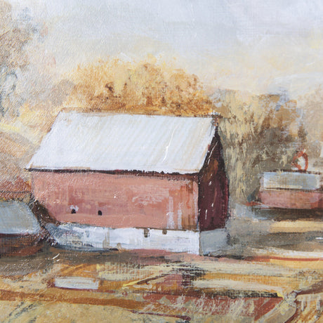 Farmland View I by Mercana Studio a Hand Embellished Textured Framed Art Print by Mercana at Eve Furniture