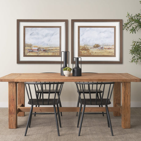 Farmland View I by Mercana Studio a Hand Embellished Textured Framed Art Print by Mercana at Eve Furniture