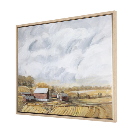 Farmland view I by Mercana Studio a Hand Embellished Textured Framed Canvas by Mercana at Eve Furniture