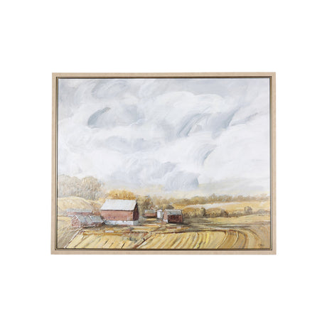 Farmland view I by Mercana Studio a Hand Embellished Textured Framed Canvas by Mercana at Eve Furniture