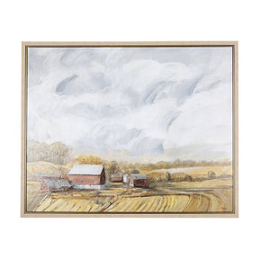 Farmland view I by Mercana Studio a Hand Embellished Textured Framed Canvas by Mercana at Eve Furniture