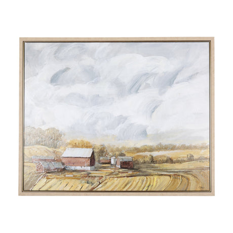 Farmland view I by Mercana Studio a Hand Embellished Textured Framed Canvas by Mercana at Eve Furniture