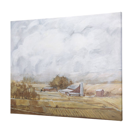 Farmland view II by Mercana Studio a Hand Embellished Textured Canvas by Mercana at Eve Furniture