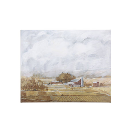 Farmland view II by Mercana Studio a Hand Embellished Textured Canvas by Mercana at Eve Furniture