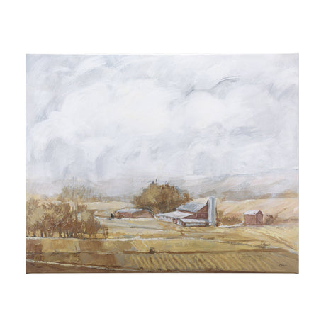 Farmland view II by Mercana Studio a Hand Embellished Textured Canvas by Mercana at Eve Furniture