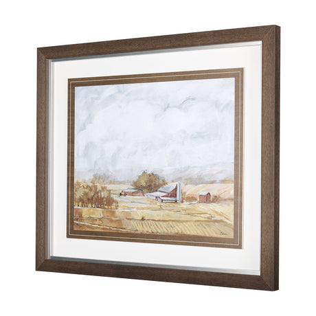 Farmland View II by Mercana Studio a Hand Embellished Textured Framed Art Print by Mercana at Eve Furniture