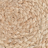 Faro Jute Beige Natural/Black Pouf by Classic Home at Eve Furniture