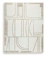 Farongrove Ivory/Beige Large Rug by Ashley at Eve Furniture