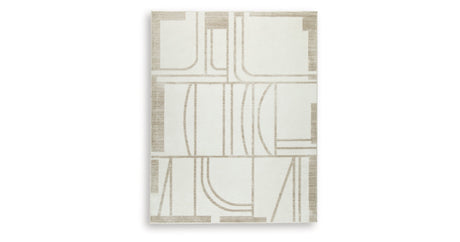 Farongrove Ivory/Beige Large Rug by Ashley at Eve Furniture