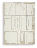 Farongrove Ivory/Beige Medium Rug by Ashley at Eve Furniture