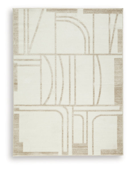 Farongrove Ivory/Beige Medium Rug by Ashley at Eve Furniture