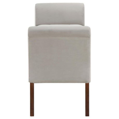 Farrah Beige and Brown Upholstered Rolled Arms Storage Bench by Coaster at Eve Furniture