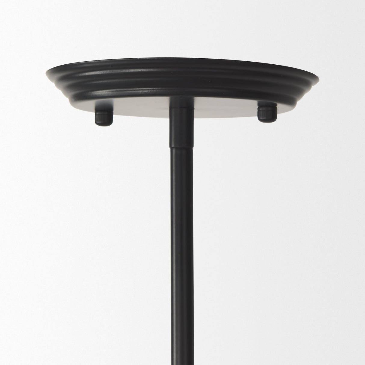Farrah Frosted Glass Globe set in Matte Black Metal Pendant Ceiling Light by Mercana at Eve Furniture