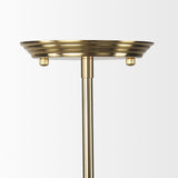 Farrah Frosted Glass Globe w/ Gold Metal Pendant Light by Mercana at Eve Furniture