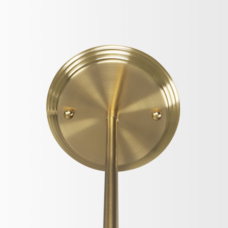 Farrah Frosted Glass Globe w/ Gold Metal Pendant Light by Mercana at Eve Furniture