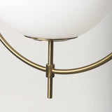 Farrah Frosted Glass Globe w/ Gold Metal Pendant Light by Mercana at Eve Furniture