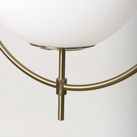 Farrah Frosted Glass Globe w/ Gold Metal Pendant Light by Mercana at Eve Furniture