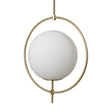 Farrah Frosted Glass Globe w/ Gold Metal Pendant Light by Mercana at Eve Furniture