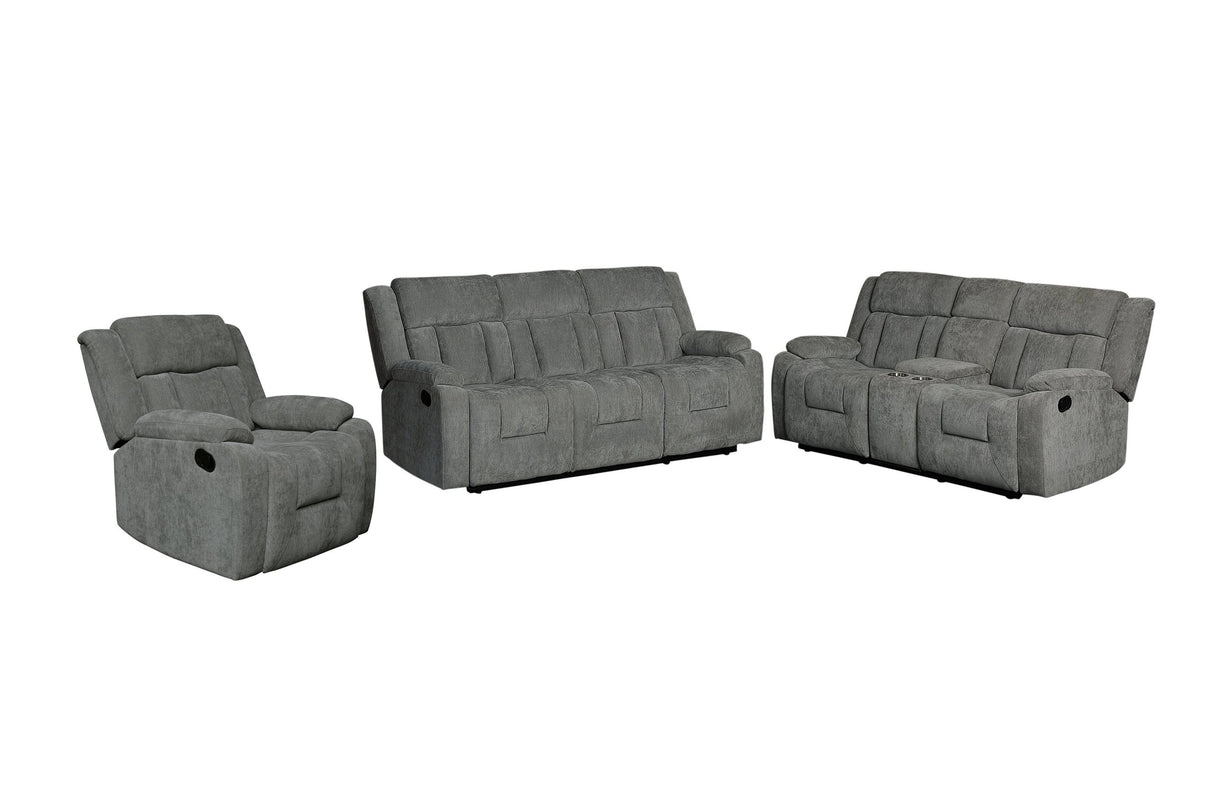 Farrah Gray 3-Piece Reclining Set by Happy Homes at Eve Furniture