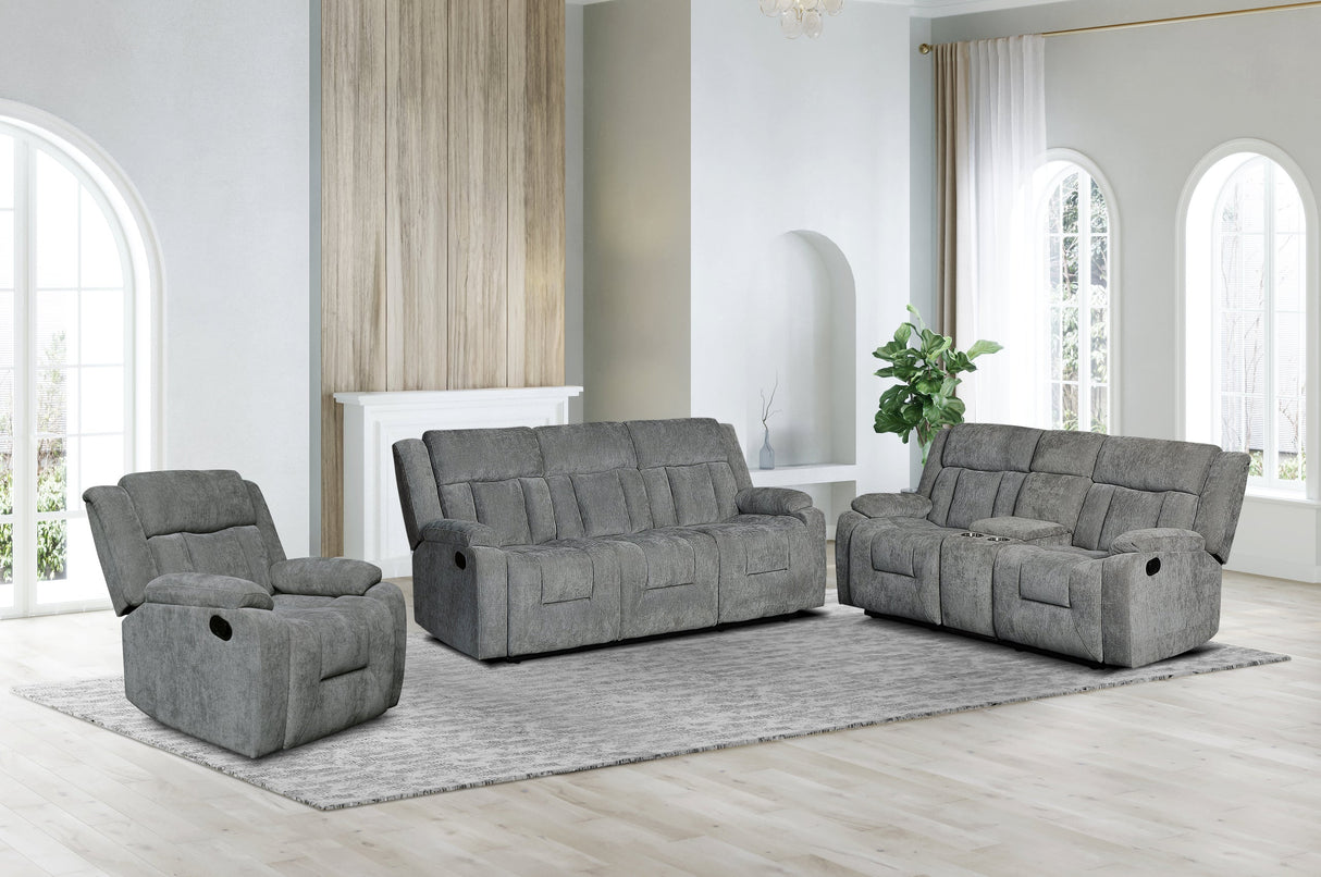 Farrah Gray 3-Piece Reclining Set by Happy Homes at Eve Furniture