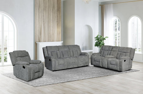 Farrah Gray 3-Piece Reclining Set by Happy Homes at Eve Furniture