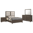 Farre Dark Brown 4-Piece Queen Bedroom Set by Coaster at Eve Furniture